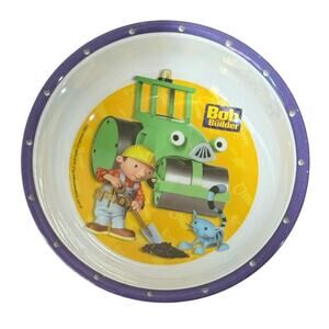 Vintage Bob The Builder Bowl Melamine Baby Toddler Feeding 5.5" Zak Designs 2001